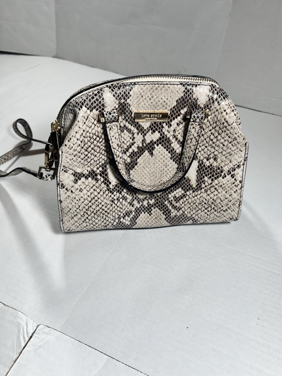 Kate Spade faux snakeskin leather crossbody purse  