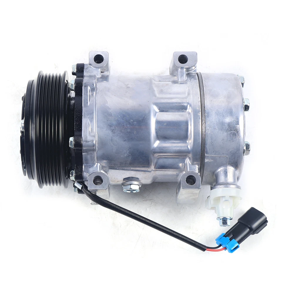 For F69-6003-122 A/C Compressor w/Clutch for Kenworth Peterbilt W900/T800 SD7H15 - Imagem 4 de 4