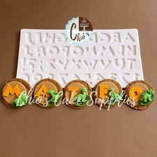 Alphabet Letters, Numbers Punctuation Marks Silicone Mold. 39 cavities.