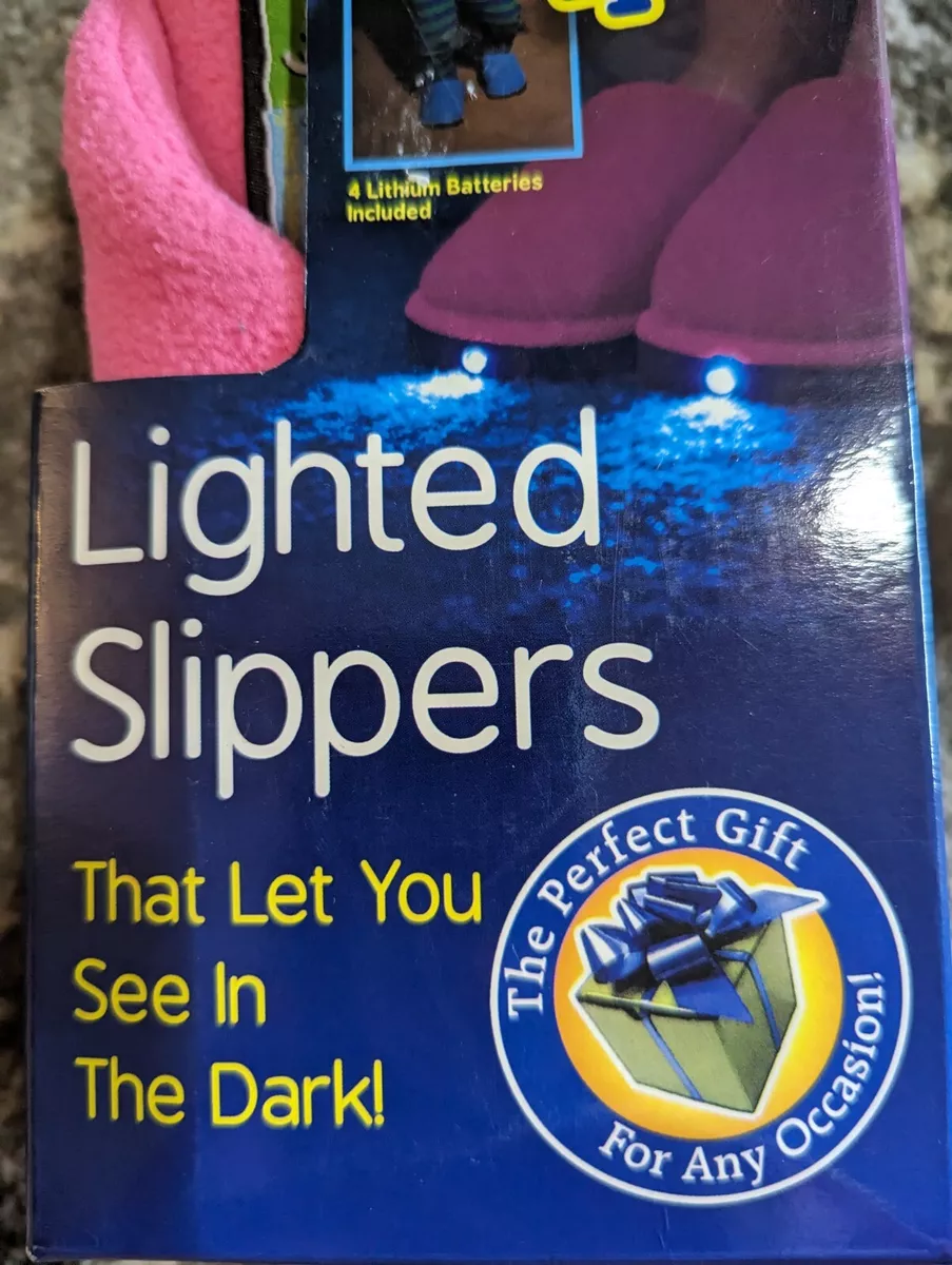 BRIGHT FEET LIGHTED SLIPPERS FOR KIDS BLUE MEDIUM 12-1 | eBay