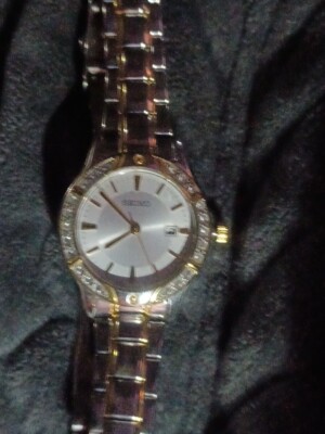 Seiko 6N22-00B0 Women's Watch Quartz Swarovski Crystal Bracelet | eBay