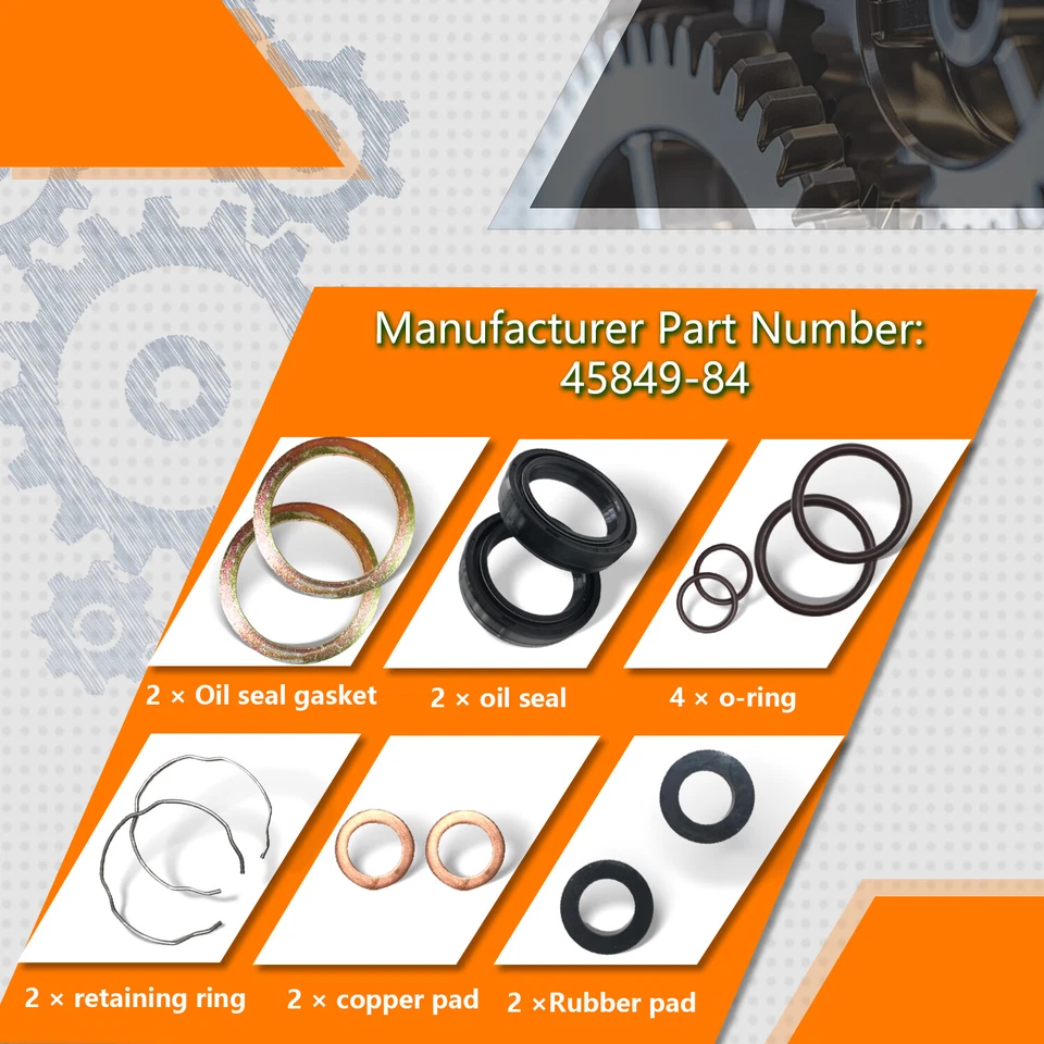 41mm Fork Oil Seals Kit Fit For Harley Fat Boy Softail Road King #JGI-45849-84-A Foto 4 de 4