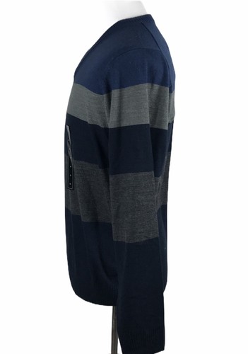 Tricots St Raphael Mens Sweater Medium M Striped Blue Gray NEW - Picture 4 of 11