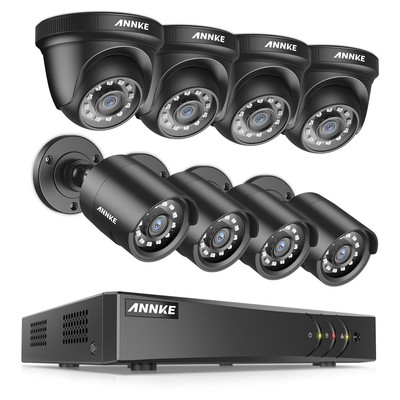 ANNKE 8CH 5MP Lite DVR 1080P CCTV Security Camera System H.265+ Outdoor IR Night
