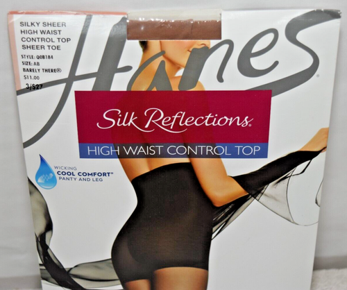 Pantimedias Hanes Silk Reflections sedosas transparentes cintura alta apenas hay AB A B 184 - Imagen 3 de 9