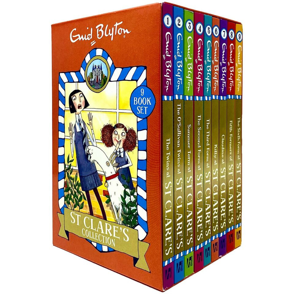St Clare's Collection 9 Books Box Set by Enid Blyton Claudine, Summer Term NEW