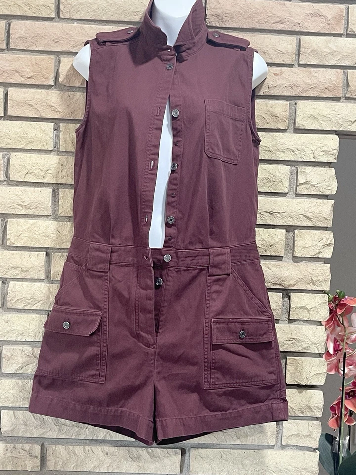 Женский комбинезон MARC BY MARC JACOBS Merlot с 8 карманами - размер 8 100% хлопок - Изображение 2 из 4