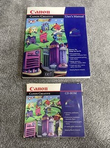 Vintage Canon Creative For Windows 95 Or 3.1 CD-Rom V 2.02 And User Manual 1996