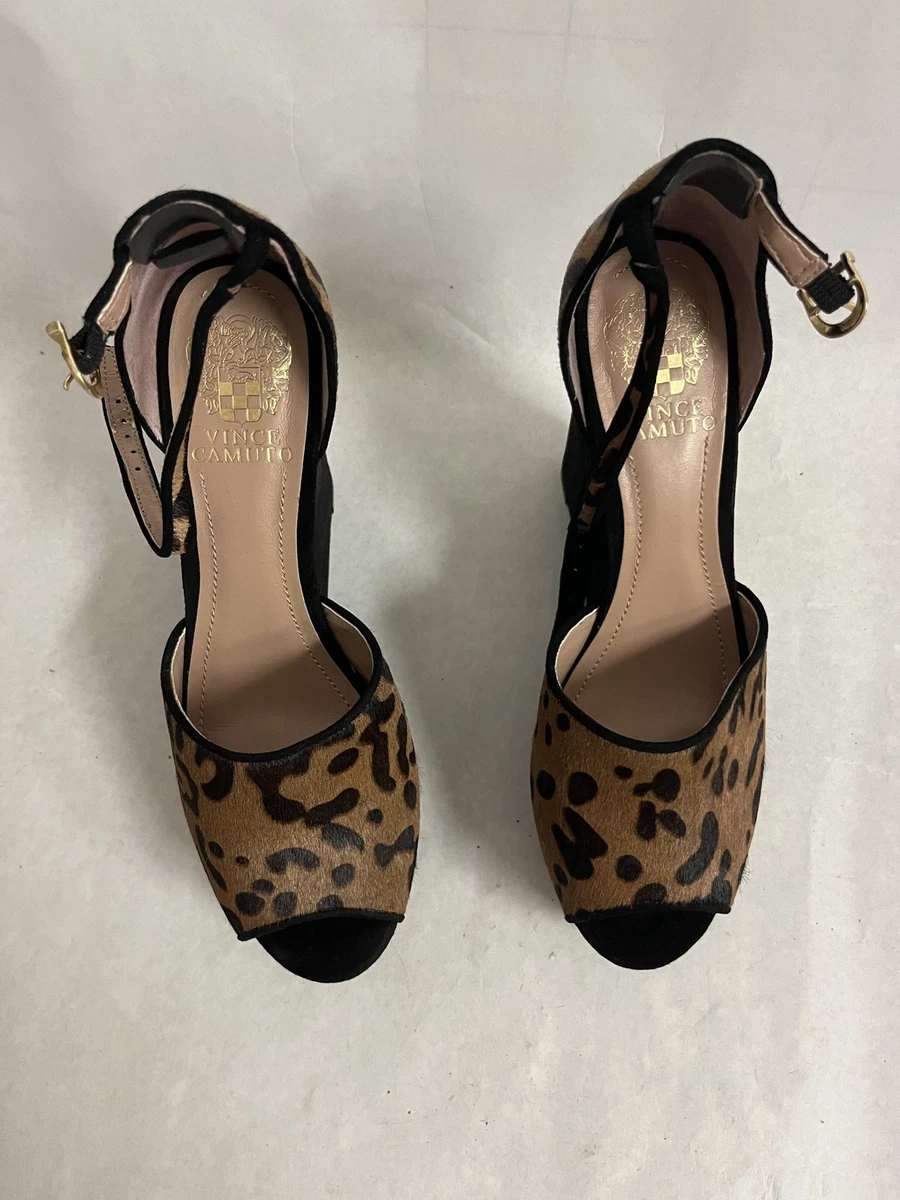Vince camuto leopard clearance wedges