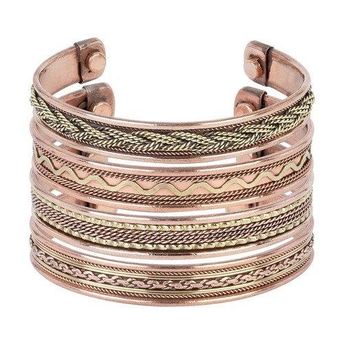 Copper Bracelets Adjustable Bangle Kada Yoga Jewelry For Men And Women - Picture 15 of 62