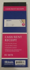 Cash/Rent Receipt Book (50 two-part sets; #5074)