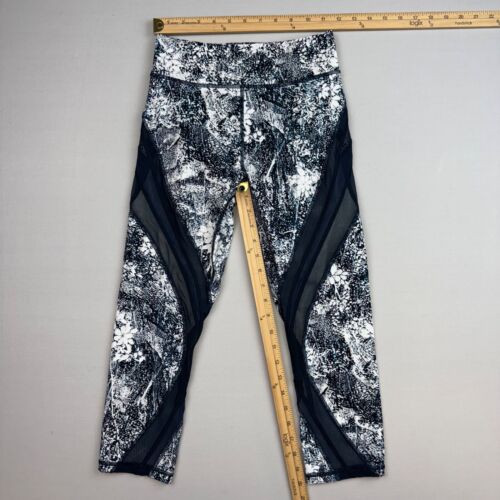 Leggings Lululemon Never Still Crop para mujer 6 Wildwood blanco encaje atletismo - Imagen 2 de 6
