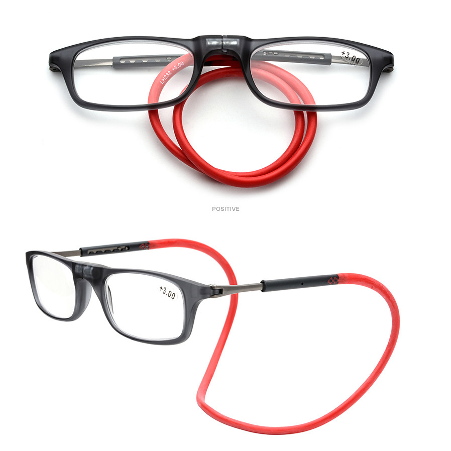 Reading Glasses Men Women Hanging Neck Folding Glasses Front