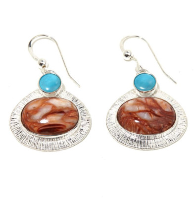 JAY KING Türkis und Karamell Opal Sterlingsilber Ohrhänger - Neu im Karton