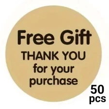 50pcs Free Gift Thank you for your purchase Stickers 1"