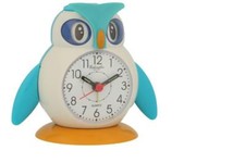  Eichmüller Kinderwecker Eule blau Wecker mit Alarm Snooze und Licht , Schule