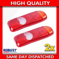 2X REAR TAIL LIGHT LENS ECLIPSE TEARDROP FOR NISSAN CABSTAR 20745060 (2007-2014)
