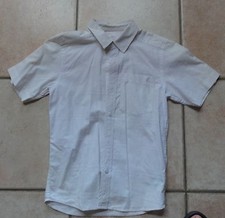 chemisette quiksilver 10 ans blanche motif carreau brodé