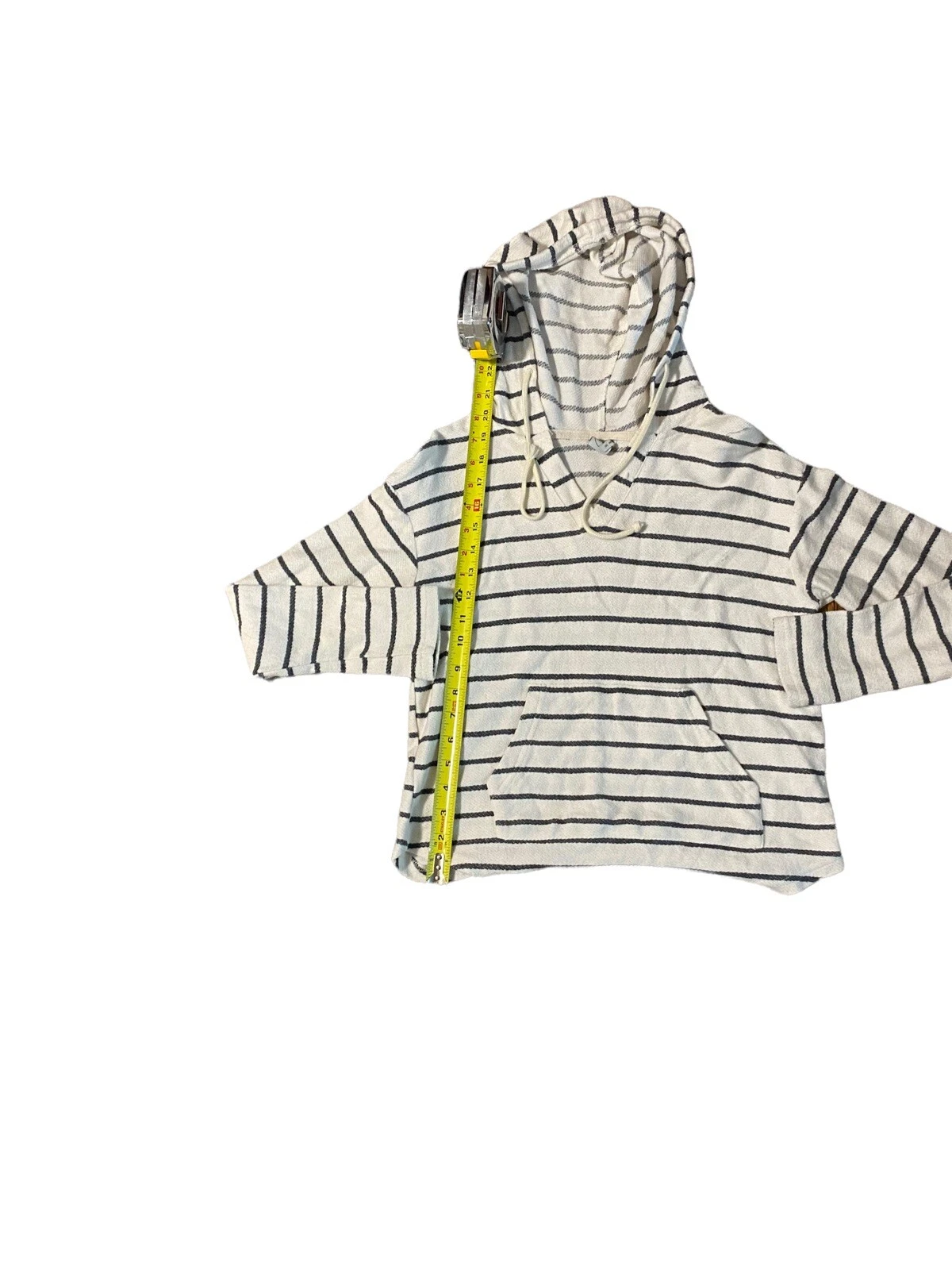 OFF WHITE Paper Crane Anthropologie maglione donna a righe cropped felpa con cappuccio spiaggia taglia XS