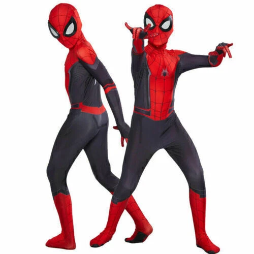 Kids Superhero Spiderman Miles Venom Gwen Costume Halloween Cosplay Jumpsuit Set - Image 4 of 4