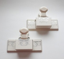 Martha Stewart LOT OF 2 Large Deep Edge Border Paper Punches w/ Fold Up Wings