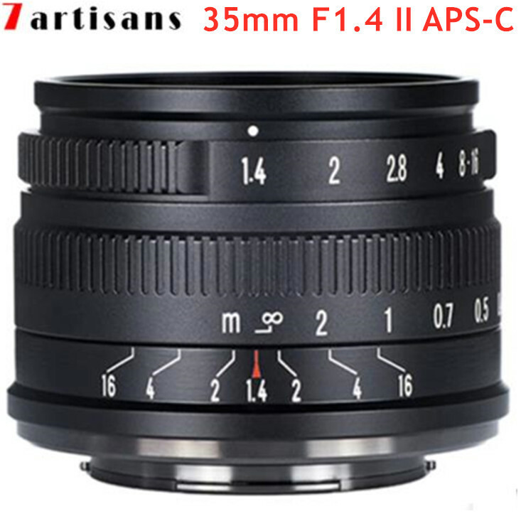 7artisans 35mm F1.4 Mark II APS-C MF Lens For Canon Nikon Sony Fujifilm Camera