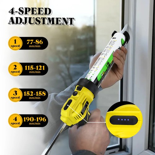 Pistola de calafateo eléctrica pistola de pegamento de vidrio inalámbrica puertas y ventanas herramienta de pegamento de costura - Imagen 13 de 18
