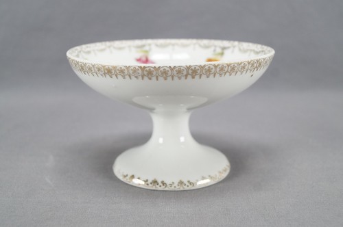 Es Prussia Dresden Style Floral & Gold Small Compote Circa 1902 - 1937 - Picture 8 of 10