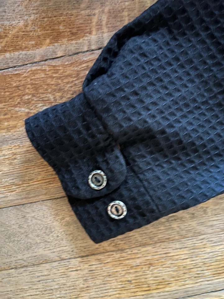 Chaqueta Rockabilly Western Searsucker Piping negra/blanca California años 50 de colección MED Foto 4 de 4