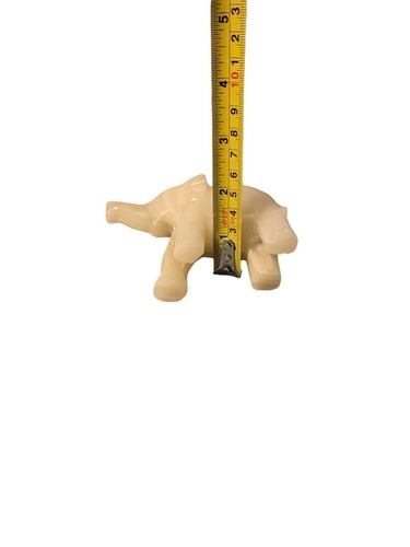 Vintage Marmor Onyx Stein handgeschnitzt Elefant gebändert 3" hoch mal 4" lang - Bild 18 von 19