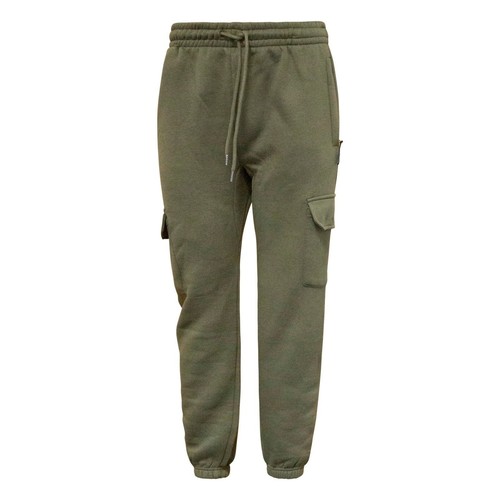 MENS FLEECE CARGO COMBAT FIVE POCKET JOGGING BOTTOM TRACKSUIT JOGGER SWEAT PANTS - Picture 5 of 10