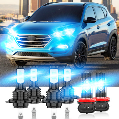 Para For Hyundai Tucson 2016 2017 2018 Combo LED faro + bombillas antiniebla