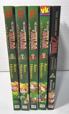 The Legend Of Zelda Manga 3 Books Ocarina Of Time 2 Four Swords 1 & 2