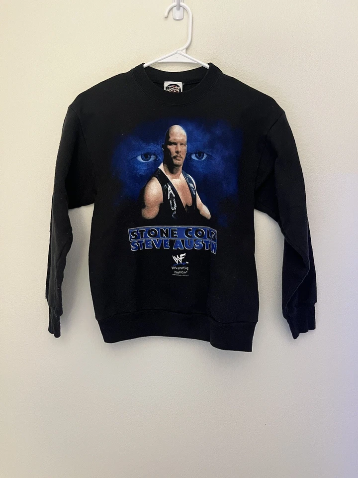 Vintage 1998 Stone Cold Steve Austin WWF Wrestling Youth Crewneck  - Image 3 of 4