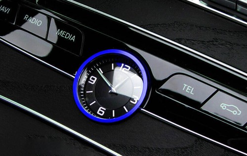 Cubierta de anillo de reloj de consola central de aluminio azul apta para Benz Clase C 2015-21 - Imagen 2 de 6