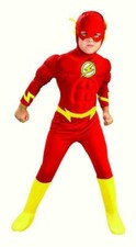Rubies Flash Muscle Chest Boys SIZE M 8/10 Halloween Costume Red/Yellow --CH1-