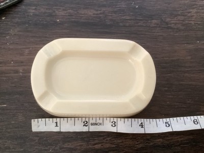 VINTAGE IVOREX DEPOSE 4  ASHTRAY MADE IN FRANCE, HEAVY GLASS, NO CHIPS OR CRACKS