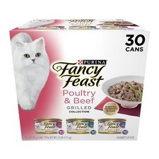 Purina Fancy Feast Grilled Kitten Food, Wet Cat Food, Poultry  Beef, 3 oz Cans