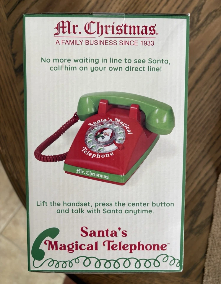 Escritorio telefónico interactivo mágico de Papá Noel inteligente animado de 8" decoración navideña Foto 2 de 4