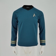 TOS Spock Blue Shirt Starfleet Uniform The Original Series Spock Cosplay Costume