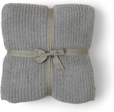 Barefoot Dreams - Ribbed Bed Blanket, Eucalyptus, Full/Queen