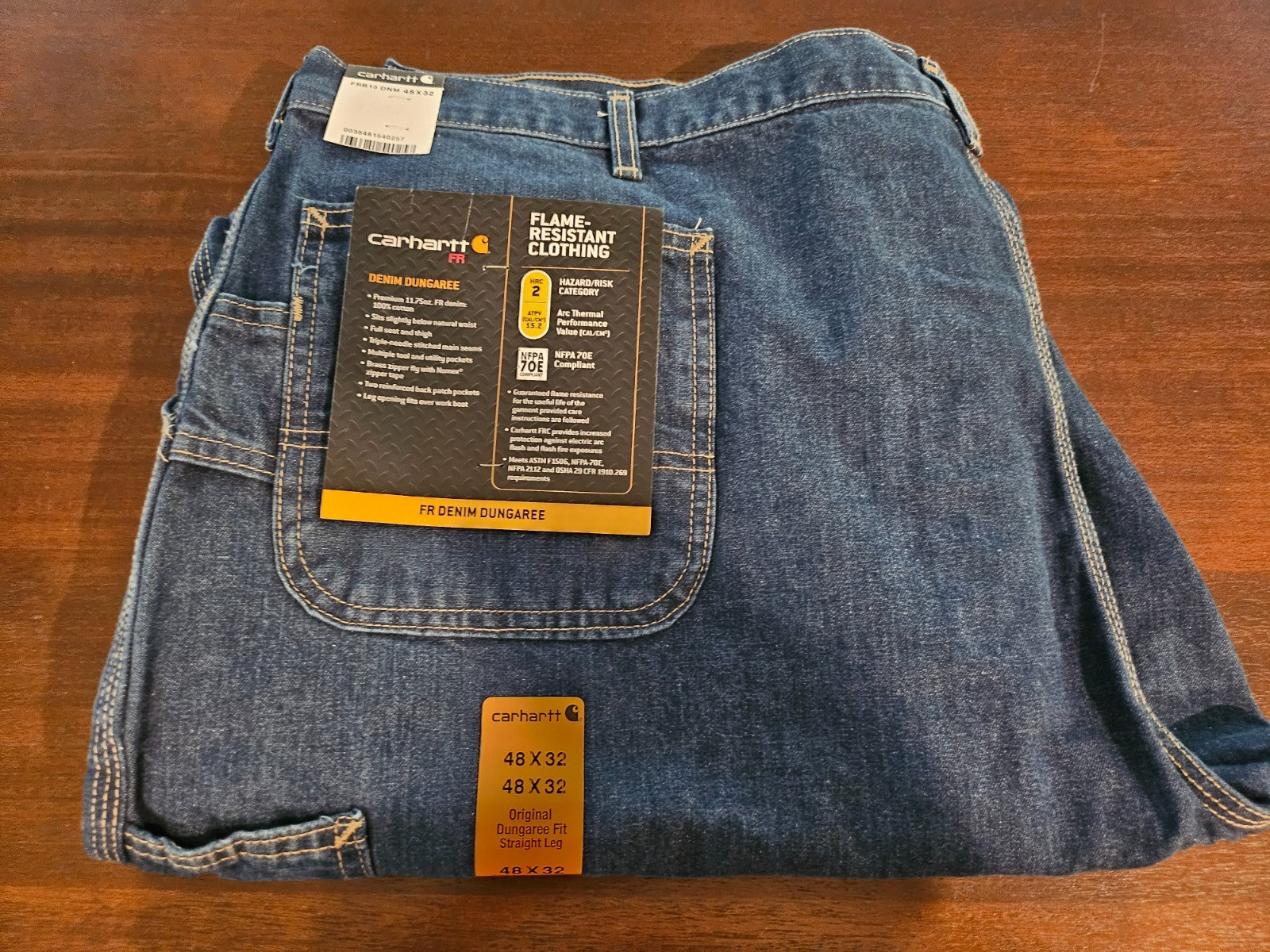 Carhartt Carpenter Jeans FRB13-DNM Size 48 x 32 New With Tags