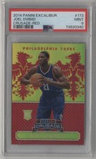 2014 Panini Excalibur Crusade RED Joel Embiid PSA 9 #15/99 Rookie Card RC #173. rookie card picture