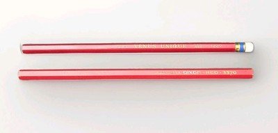 Vintage Lot Of Two Unused Collectible Red Pencils Venus Unique 1227 & Dixon 3370