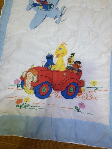 Vintage Sesame Street crib quilt / baby blanket (1990s Riegel style) - Afbeelding 3 van 6