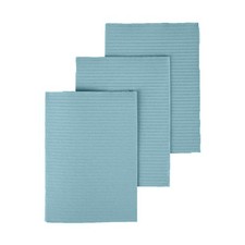 Medicom 8389 Dry-Back Plus Patient Bibs 13" x 18" Poly Aqua 500/Pk