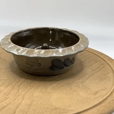 Rowe Pottery Vintage Salt Glaze Apple Baker