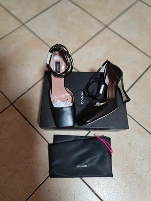 Pinko Curry 1 Pumps Größe 39 Schwarz Leder Neu