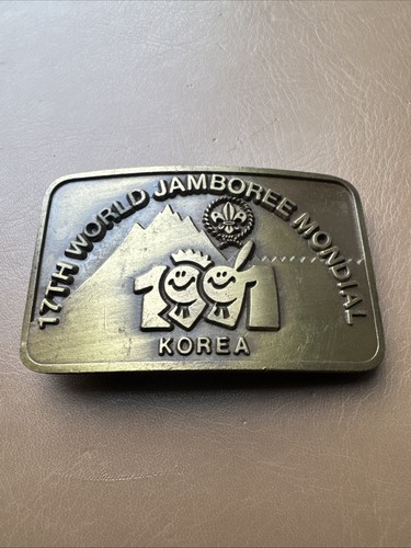 1991 17th World Jamboree Belt Buckle Korea - BSA - Boy Scout-Brass