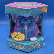 Vintage 1999 Tiger Furby Babies Purple Blue 70-940 BLUE CHANGE NEW